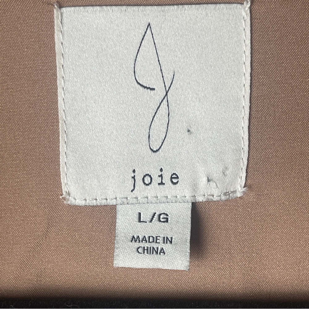 Joie Camel Tan Brushed Fleece Oversized Shacket / Shirt Jacket Size L - Picture 8 of 10
